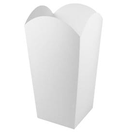 Caja Palomitas Mediana Blanca 90 gr 7,8x10,5x18cm (350 Uds)