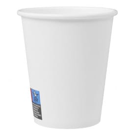 Vaso Cartón Plastic Free 9 Oz/250ml "Colores" Blanco Ø8cm (20 Uds)