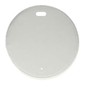 Tapa Travel con Agujero de Papel Blanca Ø9cm (100 Uds)