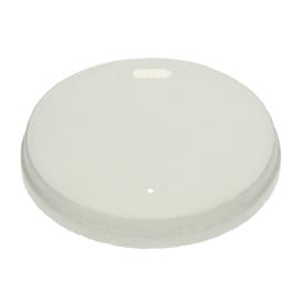 Tapa Travel con Agujero de Papel Blanca Ø8cm (100 Uds) 