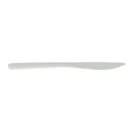 Cuchillo Reutilizable PP Mineral “Hércules” Blanco 185mm (1.000 Uds)