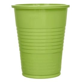 Vaso de Plástico PS Verde Lima 200ml Ø7cm (50 Uds)