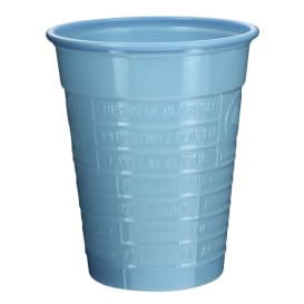 Vaso de Plástico PS Azul Claro 200ml Ø7cm (50 Uds)