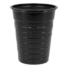 Vaso de Plástico PS Negro 200ml Ø7cm (1.500 Uds)