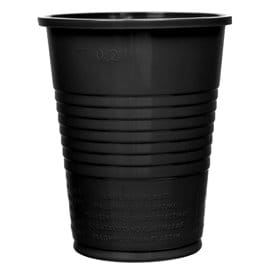 Vaso de Plástico PS Negro 200ml Ø7cm (50 Uds)