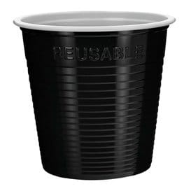 Vaso Reutilizable PS Bicolor Negro 230ml (30 Uds)