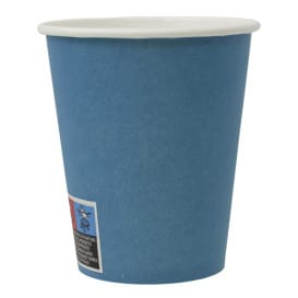 Vaso Cartón Plastic Free 9 Oz/250ml "Colores" Azul Ø8,0cm (300 Uds)