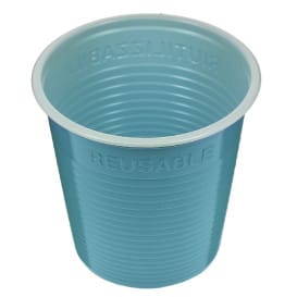 Vaso Reutilizable Económico PS Bicolor Turquesa 160ml (30 Uds)