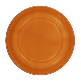 Plato Llano Reutilizable Económico PS Naranja Ø17cm (25 Uds)