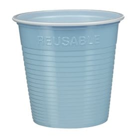 Vaso Reutilizable Económico PS Bicolor Azul Claro 230ml (420 Uds)