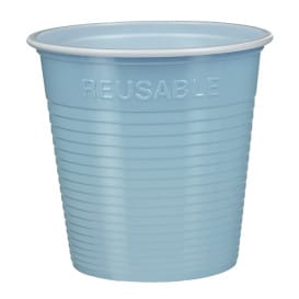 Vaso Reutilizable Económico PS Bicolor Azul Claro 230ml (420 Uds)