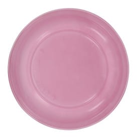 Plato Llano Reutilizable Económico PS Rosa Ø22cm (200 Uds)