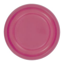 Plato Llano Reutilizable Económico PS Fucsia Ø17cm (300 Uds)