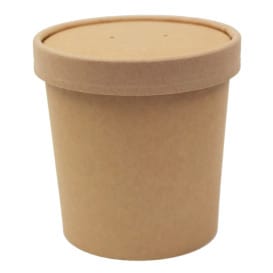 Tarrina de Cartón Kraft de 16Oz/450ml Ø10cm (25 Uds)