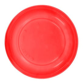 Plato Llano Reutilizable Económico PS Rojo Ø22cm (200 Uds)