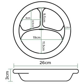 Plato FOAM "Quiet Classic" 3 C. Laminado Negro Ø260mm (500 Uds)
