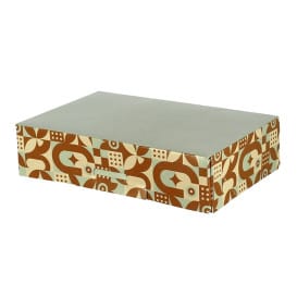 Caja para Dulces Menta Chocolate 17x11,5x4,3cm (600 Uds)