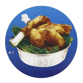 Tapa Cartón Envases Redondo para Pollo 1900ml (500 Uds)