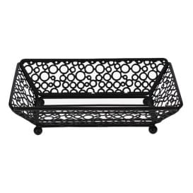 Cesta Rectangular de Acero Negro 210x140x65mm (1 Ud)