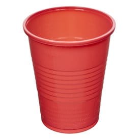 Vaso de Plástico PS Rojo 200ml Ø7cm (50 Uds)