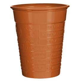 Vaso de Plástico PS Naranja 200ml Ø7cm (50 Uds)