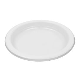 Plato Llano Reutilizable Económico PS Blanco Ø17cm (400 Uds)