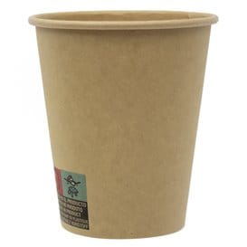 Vaso Cartón 9 Oz/280ml Kraft-Kraft Ø8,1cm (50 Uds)