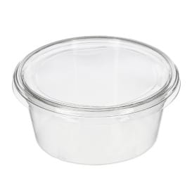 Tapa Tarrina Compostable PLA Transparente 145ml (100 Uds)