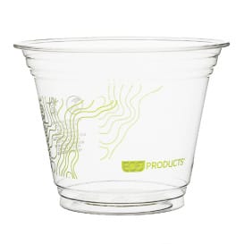 Vaso Almidón de Maíz PLA "Green Stripe" 265ml (50 Uds)