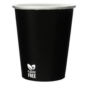 Vaso Cartón Plastic Free 7 Oz/210ml Negro Ø7,0cm (1.000 Uds)