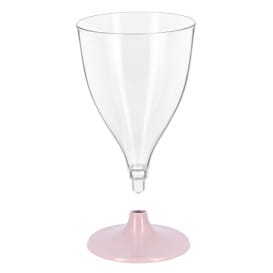 Copa Reutilizable PS Agua/Vino Pie Rosa 200ml 2P (48 Uds)