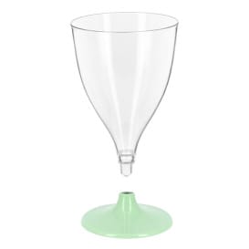 Copa Reutilizable PS Agua/Vino Pie Verde 200ml 2P (48 Uds)