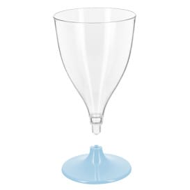 Copa Reutilizable PS Agua/Vino Pie Azul 200ml 2P (48 Uds)
