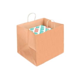Bolsa Papel Cajas Pizza Asas 80g 37+33x32 cm (50 Uds)