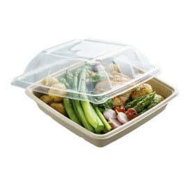 Tapa de Plástico PP Cúpula para Envase de 230x230mm (300 Uds)