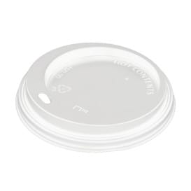 Tapa Travel con Agujero PS para Vaso Cartón Blanca Ø9,0cm (100 Uds)