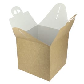 Caja Panettone de Cartón Kraft 500g 18,5x18,5x18,5cm (25 Uds)