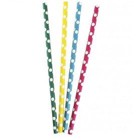 Pajita Recta Papel Surtido Granizado Ø8mm 24cm (3.000 Uds)