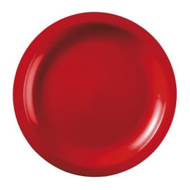 Plato Reutilizable PP Llano Rojo Round Ø18,5cm (50 Uds)