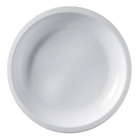 Plato Duro Reutilizable PP Llano Blanco Round Ø18,5cm (600 Uds)