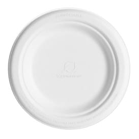 Plato Caña de Azucar Blanco Ø155mm (1000 Uds)