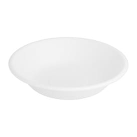 Plato Hondo Caña de Azucar Blanco Ø160mm (50 Uds)