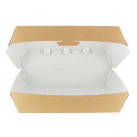 Caja Kraft para Hamburguesa Gigante 23x17,5x8 cm (175 Uds)