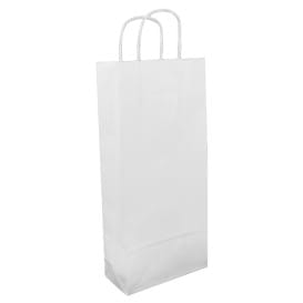 Bolsa Papel Blanca para Botellas Asas 18+8x39cm (300 Uds)