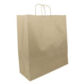 Bolsa Papel Kraft con Asas 100g/m² 44+15x46cm (25 Uds)