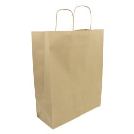 Bolsa Papel Kraft con Asas 100g/m² 32+12x40cm (250 Uds)