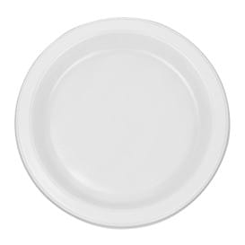 Plato Llano Reutilizable Económico PS Blanco Ø17cm (450 Uds)