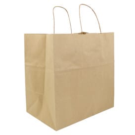 Bolsa Papel Kraft Hawanna con Asas 100g/m² 32+20x32cm (200 Uds)