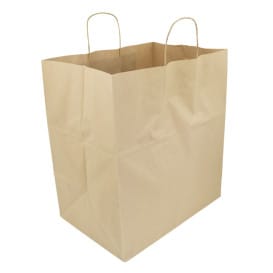 Bolsa Papel Kraft con Asas 120g/m² 36+24x39cm (200 Uds)