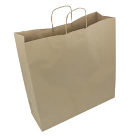 Bolsa Papel Kraft con Asas 100g/m² 44+15x46cm (25 Uds)